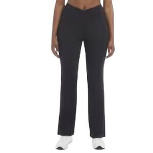 Danskin V-Waisted Flare Yoga Pants Women’s Small Petite Black Stretch Athleisure